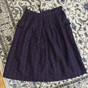 Vintage Country Set by Evan Picone Women's Tweed A-Line Skirt in purple